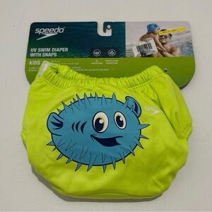 NWT Speedo Kids UV Swim Diaper With Snaps features -  Size S 6 Months